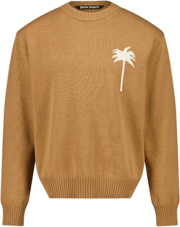 Palm Angels Kameel Palmboom Crewneck Trui