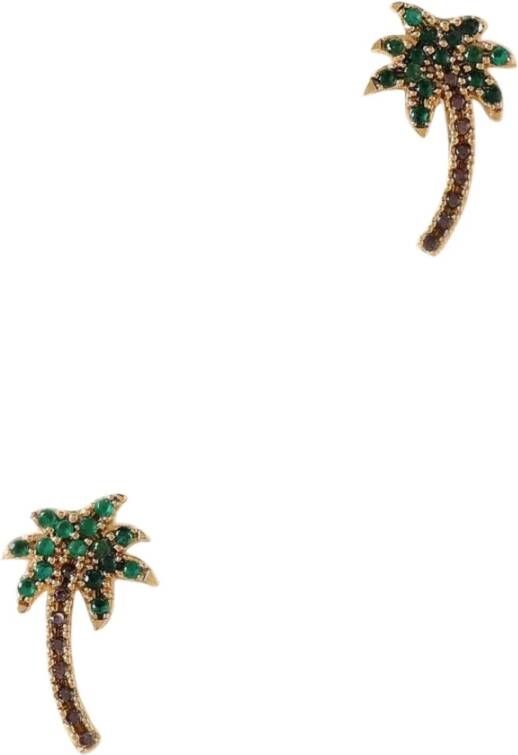 Palm Angels Kristallen Palmboom Oorbellen