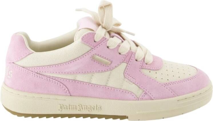 Palm Angels Leren en suède sneakers in twee kleuren Pink Dames
