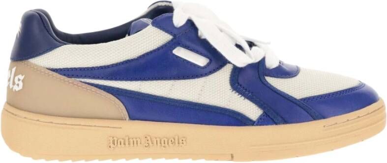 Palm Angels Leren Sneakers met Kleurblok Blue Heren