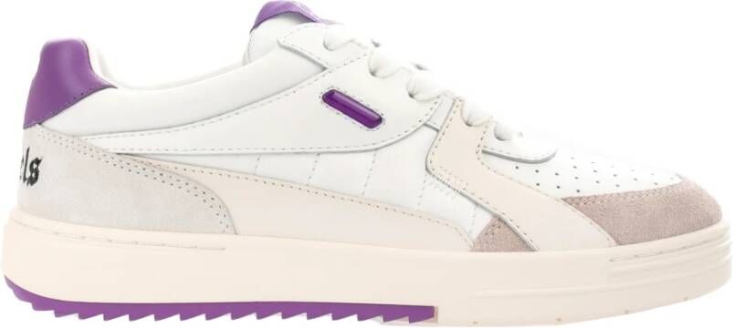 Palm Angels Paarse Sneakers Regular Fit Geschikt voor Alle Temperaturen 100% Leer Purple