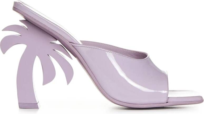 Palm Angels Lila Hakken Muiltjes met Ritssluiting Purple Dames