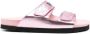 Palm Angels Logo Slip-On Leren Sandalen met Velcro - Thumbnail 1