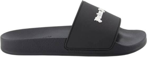 Palm Angels Rubberen Slides met Contrasterend Logo Black Dames