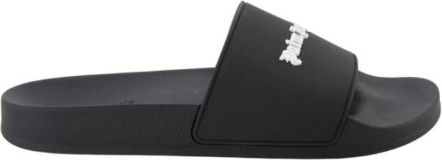 Palm Angels Zwarte Gesloten Schoenen New Logo Pull Slider Aw23 Zwart Heren