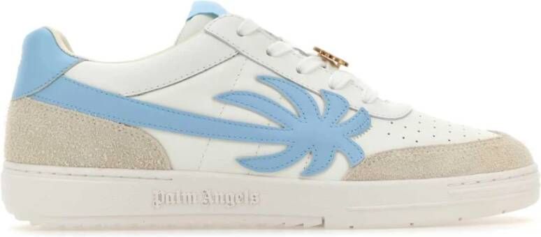 Palm Angels Multicolor Leren Universiteitssneakers White