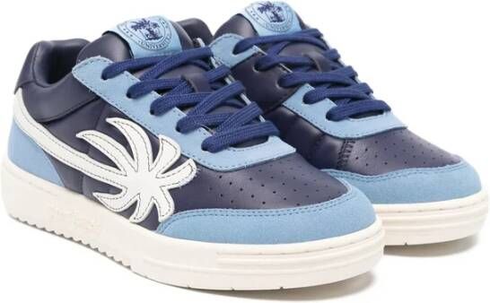 Palm Angels Navy Blauwe Veterschoenen met Platte Zool