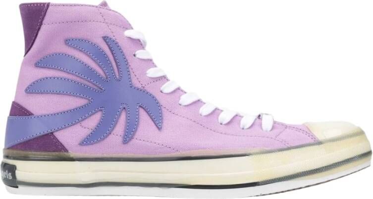 Palm Angels Paarse Palm Hoge Sneakers Purple Heren