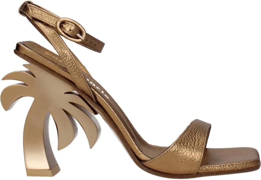 Palm Angels Palm Beach leren sandalen Goud