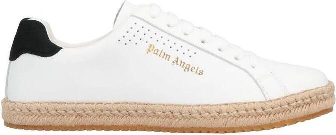 Palm Angels Pmib001S22Lea0010101 Leather Sneakers Wit Heren