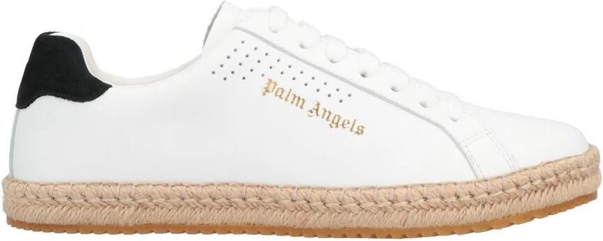 Palm Angels Pmib001S22Lea0010101 Leather Sneakers Wit Heren