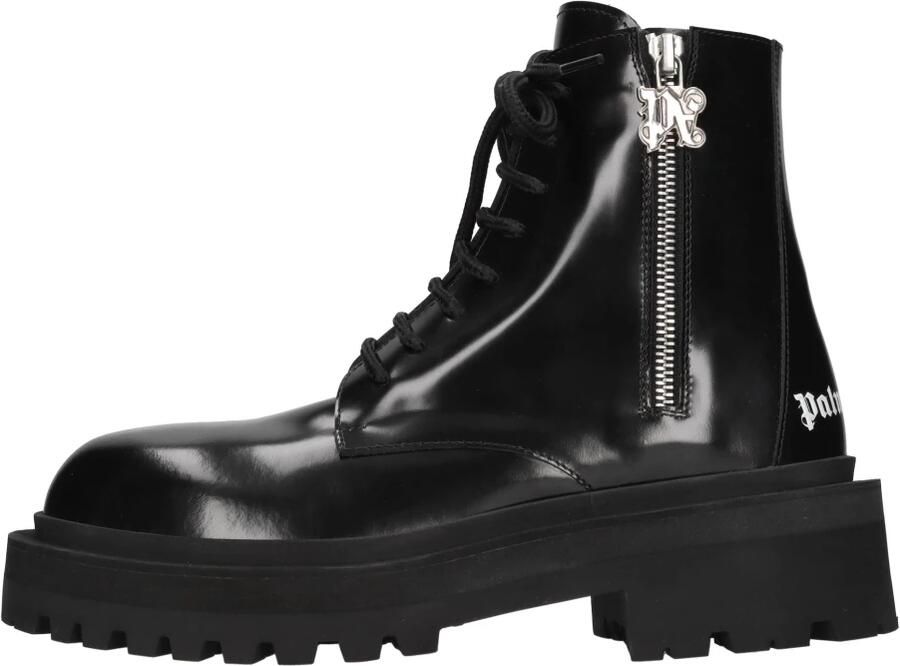 Palm Angels Zwarte Enkellaarzen voor Dames Black
