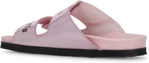 Palm Angels Roze Leren Sandalen met Klittenbandsluiting Pink Dames - Foto 5