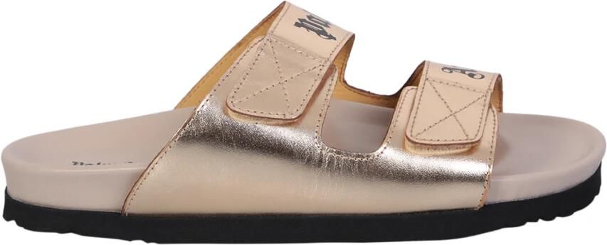 Palm Angels Gouden Leren Slippers Sandalen Metallic Effect - Foto 5