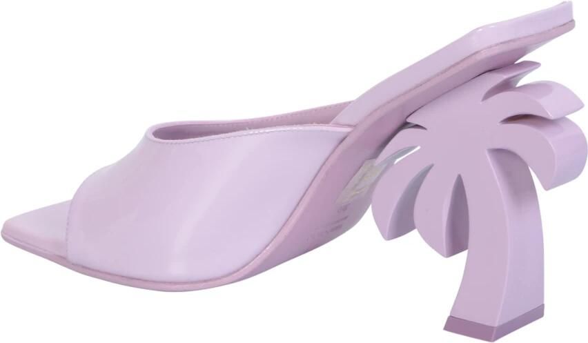 Palm Angels Lila Hakken Muiltjes met Ritssluiting Purple Dames