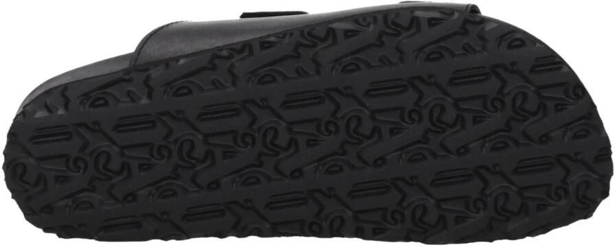 Palm Angels Zwarte Leren Sliders met Dubbele Touch Strap Black Dames - Foto 2