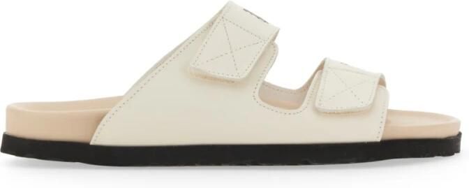 Palm Angels Sandaal met logo van leer