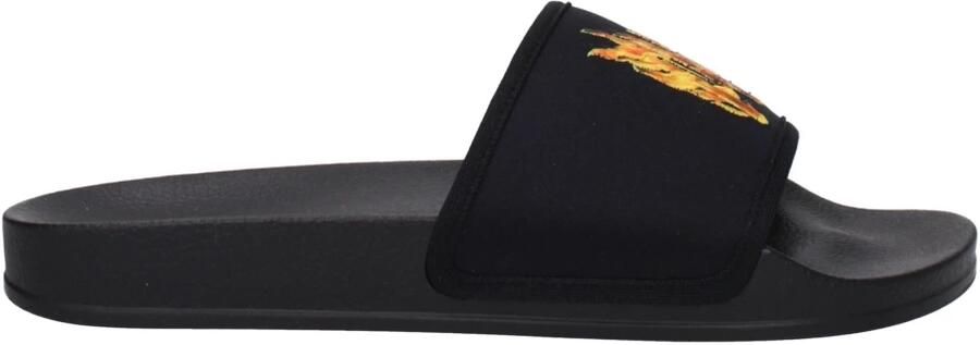 Palm Angels Zwarte Stoffen Slipper met Voorkant Logo - Foto 2