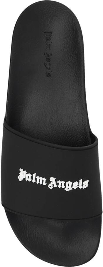 Palm Angels Zwarte Gesloten Schoenen New Logo Pull Slider Aw23 Zwart Heren