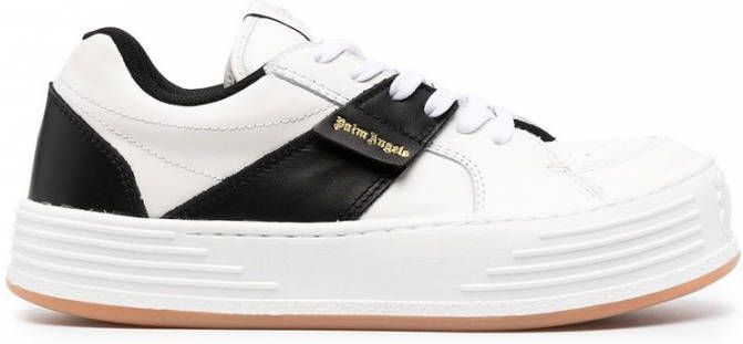 Palm Angels Pmia051R21Lea0020110 Leather Sneakers Wit Heren