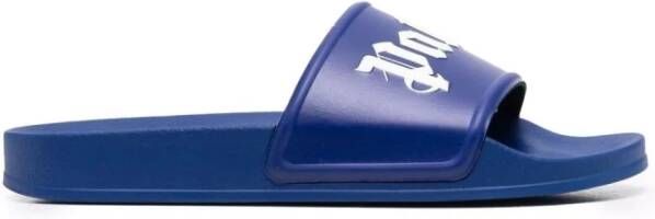 Palm Angels Blauwe Slippers voor Heren Blauw Heren