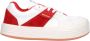 Palm Angels Rode Leren Sneakers Verhogen Stijl Multicolor Heren - Thumbnail 1