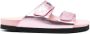 Palm Angels Roze Leren Sandalen met Klittenbandsluiting Pink Dames - Thumbnail 1