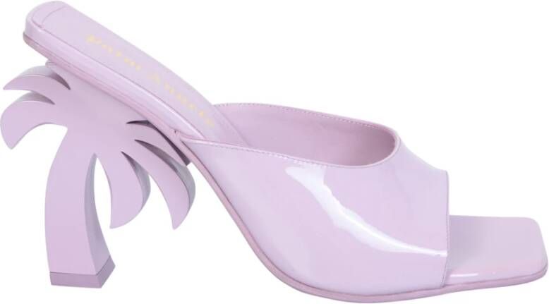Palm Angels Lila Hakken Muiltjes met Ritssluiting Purple Dames
