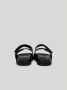 Palm Angels Zwarte Leren Sliders met Dubbele Touch Strap Black - Thumbnail 13