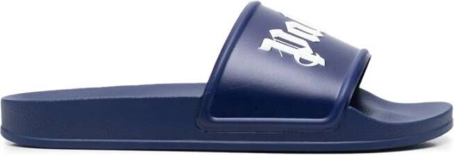 Palm Angels Blauwe Slippers voor Heren Blauw Heren