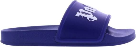 Palm Angels Blauwe Slippers voor Heren Blauw Heren