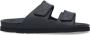 Palm Angels Zwarte Leren Sliders met Dubbele Touch Strap Black - Thumbnail 3