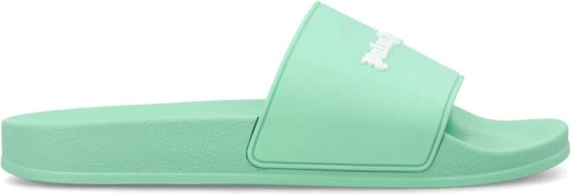 Palm Angels Rubberen Slides met Contrasterend Logo Black Dames - Foto 1