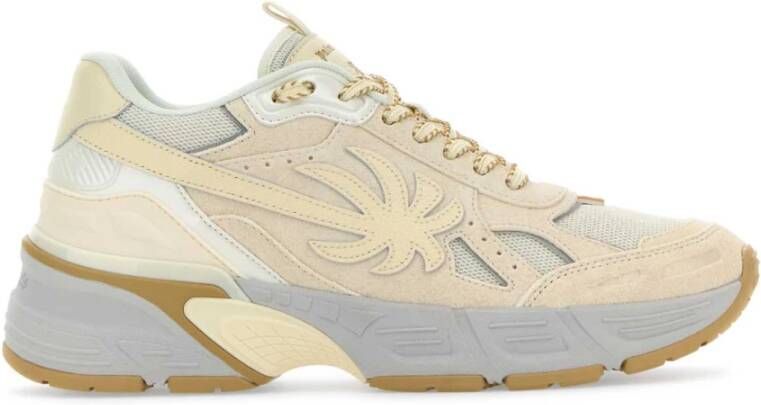 Palm Angels The Palm Runner leren sneakers Beige