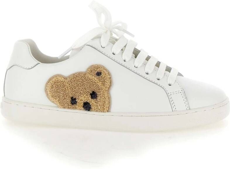 Palm Angels Witte Sneakers met Teddy Bear Motief White Heren