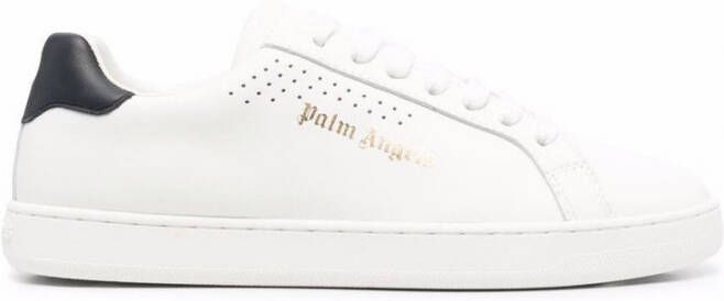 Palm Angels Witte leren sneakers met cultsilhouet White