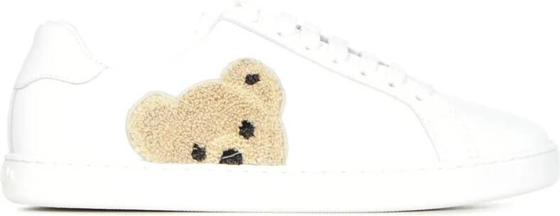 Palm Angels Witte Sneakers met Teddy Bear Motief White Heren