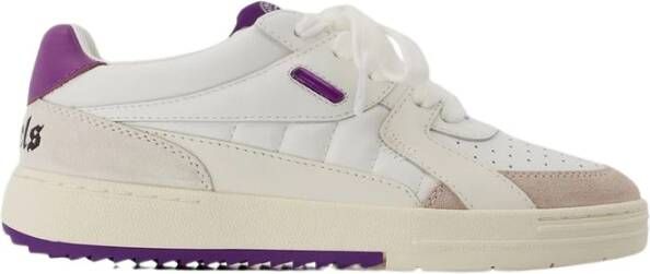 Palm Angels Paarse Sneakers Regular Fit Geschikt voor Alle Temperaturen 100% Leer Purple