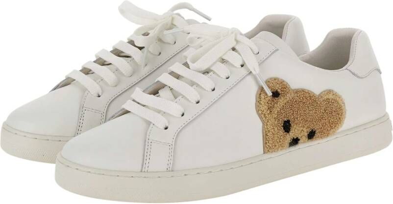 Palm Angels Witte Sneakers met Teddy Bear Motief White Heren