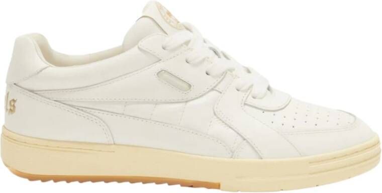 Palm Angels Witte universiteits veterschoenen van leer Wit Heren - Foto 4