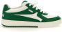 Palm Angels Witte Leren Sneakers met Smaragdgroene Accenten White - Thumbnail 12