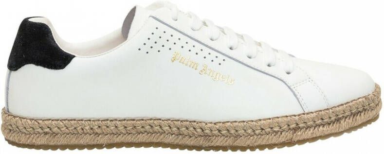 Palm Angels Pmib001S22Lea0010101 Leather Sneakers Wit Heren