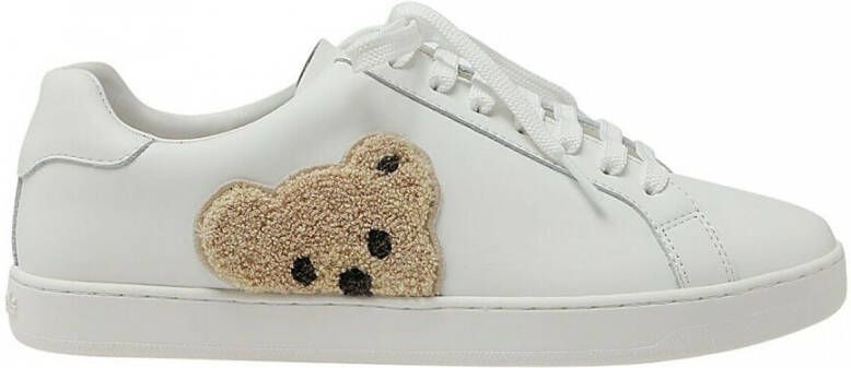 Palm Angels Witte Sneakers met Teddy Bear Motief White Heren