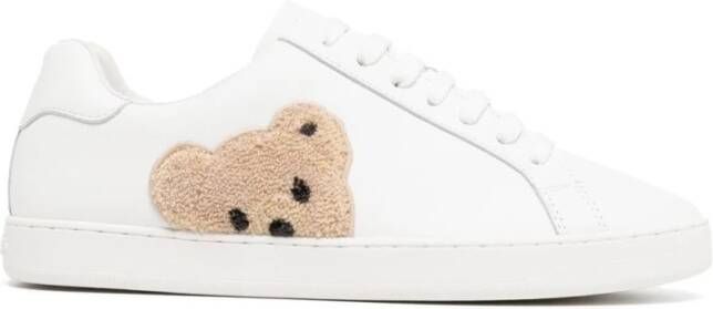 Palm Angels Witte Sneakers met Teddy Bear Motief White Heren