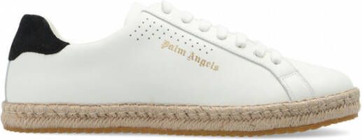 Palm Angels Pmib001S22Lea0010101 Leather Sneakers Wit Heren