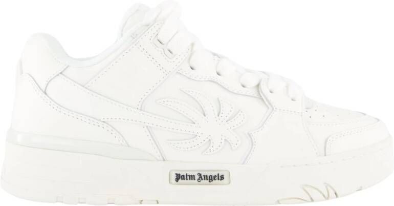 Palm Angels Venice Leren Sneakers in Wit White Heren
