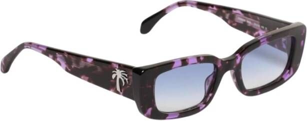 Palm Angels Violet Zonnebril met Palmboom Detail