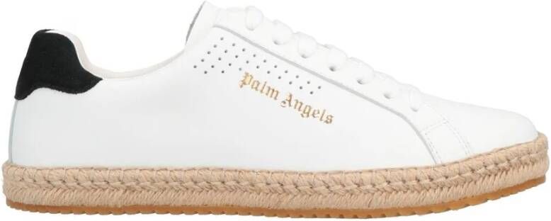 Palm Angels Pmib001S22Lea0010101 Leather Sneakers Wit Heren