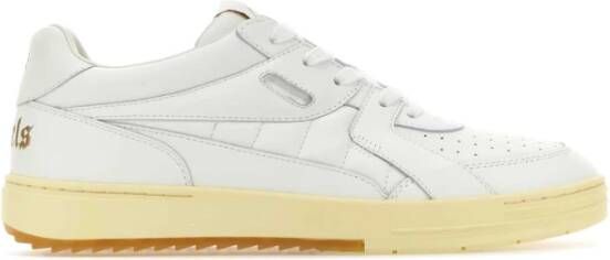 Palm Angels Witte universiteits veterschoenen van leer Wit Heren