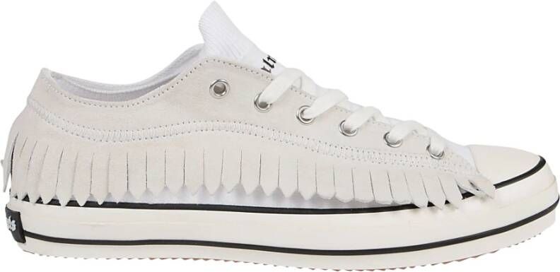 Palm Angels Witte Leren Sneakers White Heren